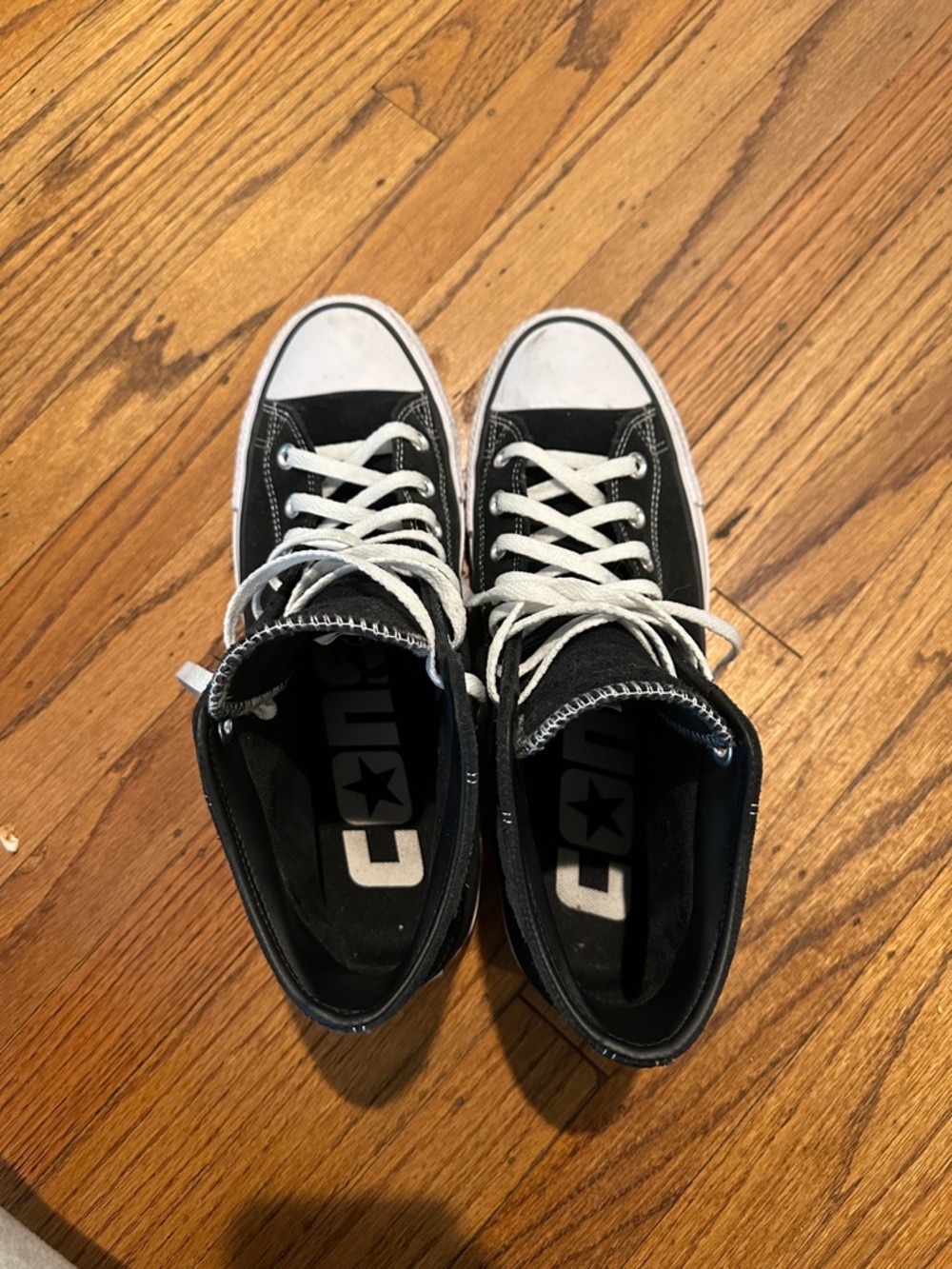Converse Black and White High-Top Sneakers - Picture 2 of 4